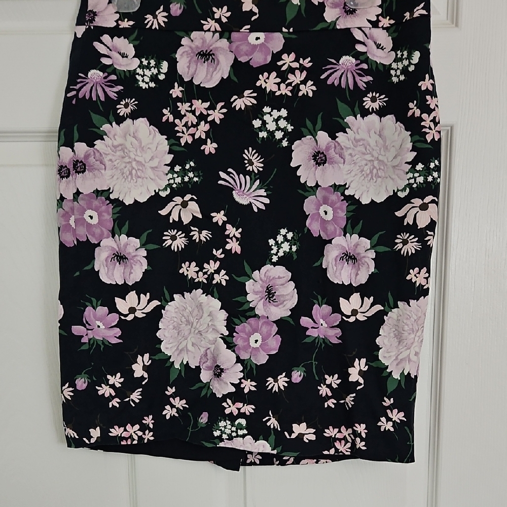 Floral Navy and Purple Women's Skirt